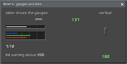 The same window with the slider below the threshold; the link hid the icon