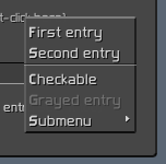 The same menu opened as a context menu at the cursor via active_menu