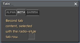 Switched to the second tab: tab_button rows are radio buttons driving content groups