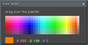 The color picker window at rest