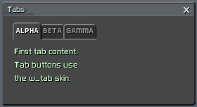 The tabs window on its first tab